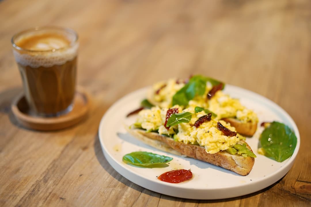 white ceramic plate with food