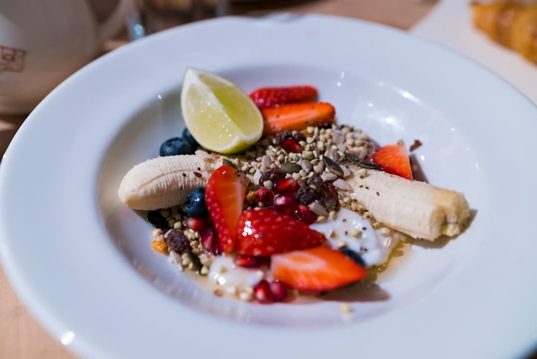 plate of fruits